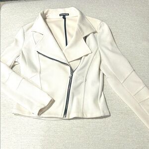 Express Women's Ecru Jacket - Size Medium